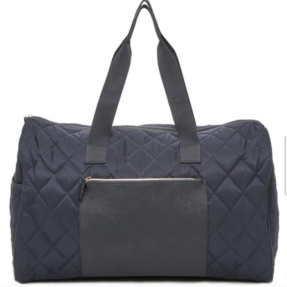 DSW Navy Blue Quilted Weekender duffel bag